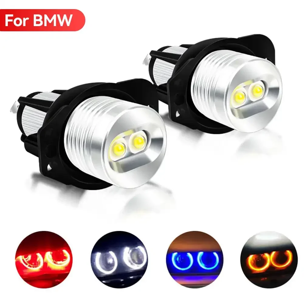 2Pcs Error Free Angel Eye Halo Ring Marker Side Light LED Bulb 5W Car Headlight Fog Lamp for BMW E39 E53 E60 E61 E63 X5 530i