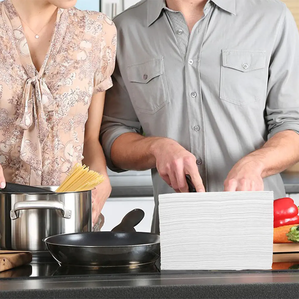 2Pack Sterilized Disposable Paper Hand Towels Thick Soft Non-Shedding Absorbent for Facility Kitchen Restaurant Bathroom