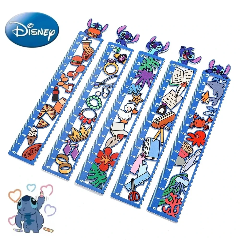 

Disney Stitch Ruler Creative Kawaii Metal Bookmark Cartoon Anime School Supplies Children Back To School Gift Student Stationery