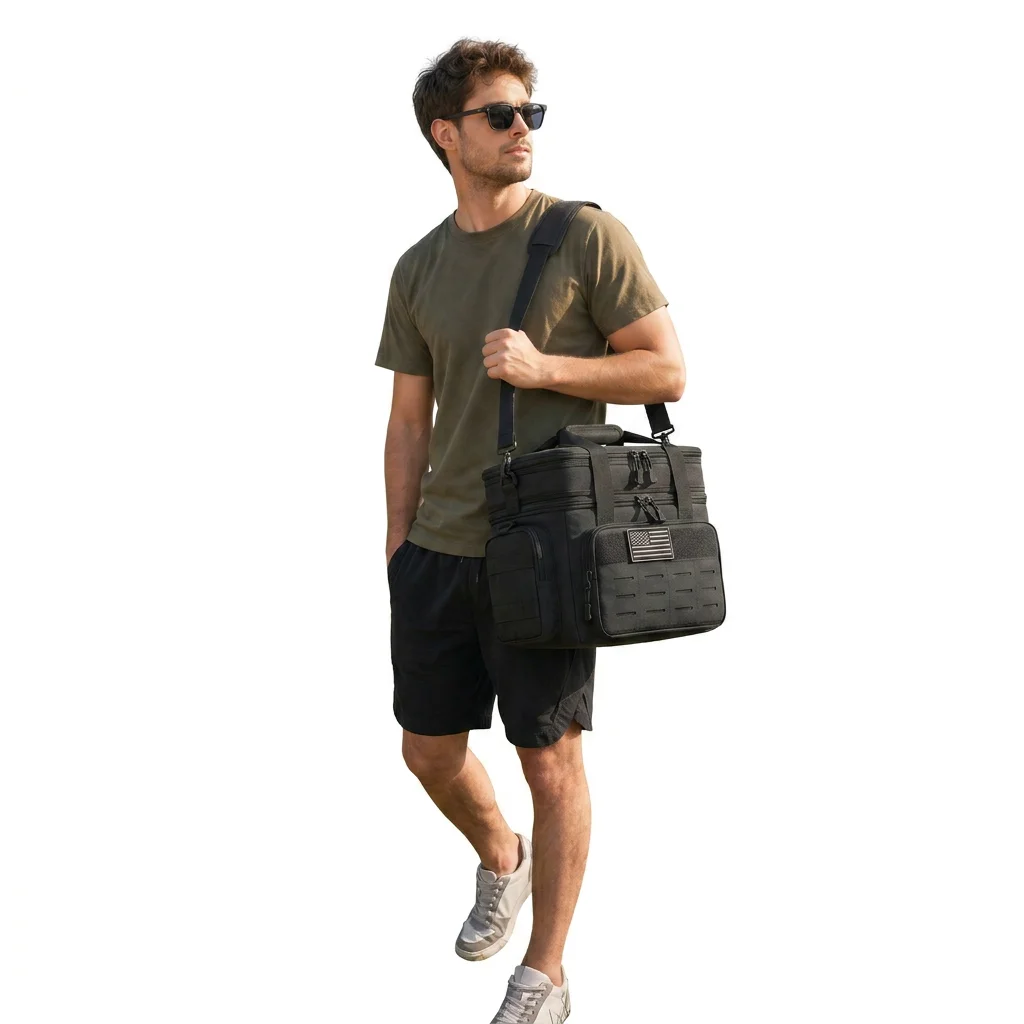 Bolsa Térmica Aislada de 18L, Lonchera Táctica para Hombre, Expandible, para Trabajo, Campamento, Picnic al Aire Libre, Resistente, a Prueba de Fugas