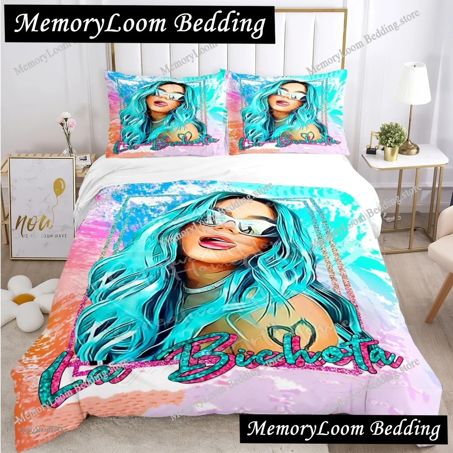 Sexy Karol G Singer All Season Duvet Cover Comforter Bedding set Soft Quilt Cover and Pillowcases Teens SingleDoubleQueenKing