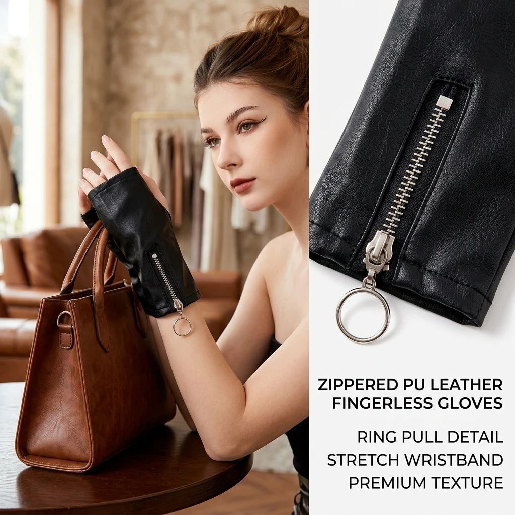 Punk Aipper Hand Sleeves Arm Warmers Women Nightclub Sexy Fingerless Gloves Party Stage Performance Mittens Dance Accessories