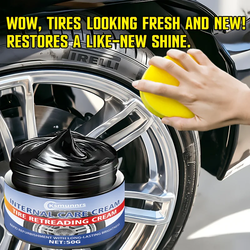 Car tire shine polish and plastic parts cleaner, tire shine care wax, car interior decoration care products