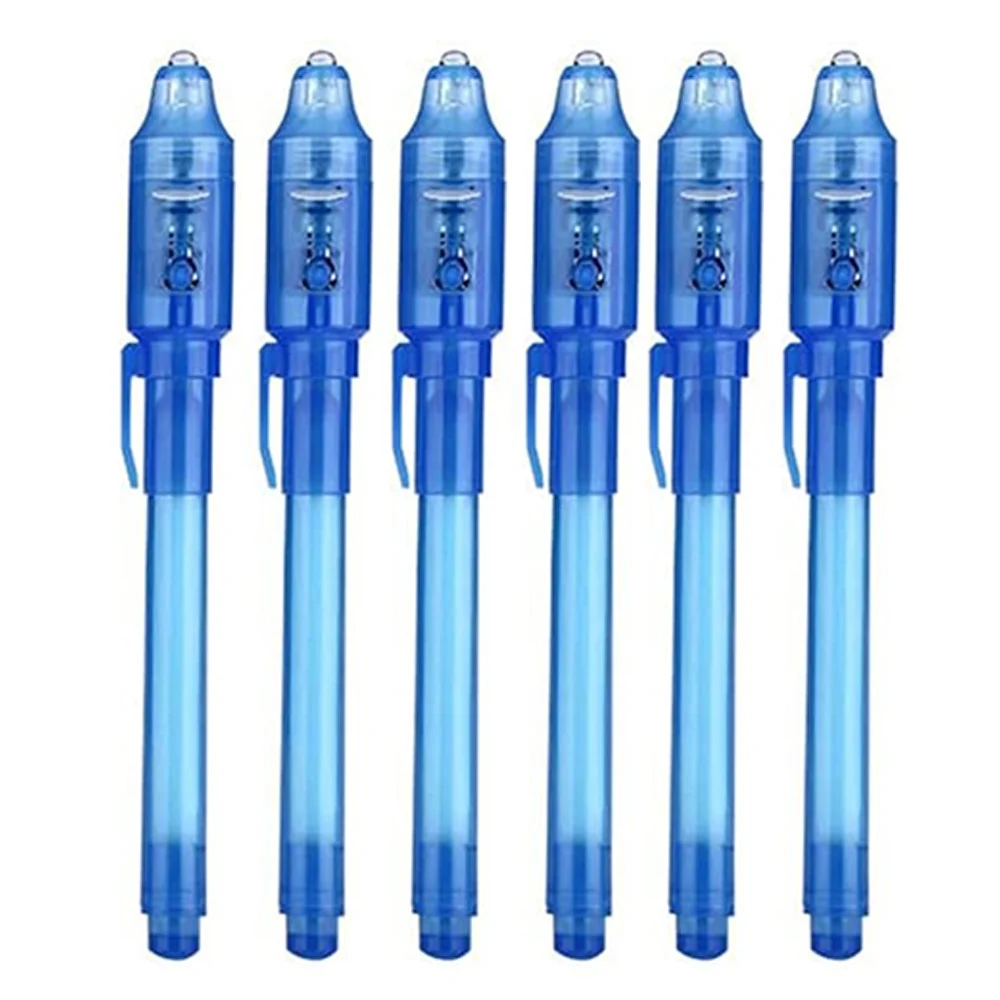 4-12 Stuks Onzichtbare Inkt Pen Spy Pen Met Uv Licht Magic Marker Voor Geheime Bericht Schatkist prijzen Kids Party Gunsten Speelgoed Gift