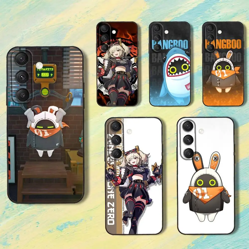 Funda de teléfono Bangboo Z-Zenless Zone ZeroS para Samsung S25,S24,S10,S22,S21,S20,S23,Ultra,Plus,Lite,FE,funda negra de silicona suave