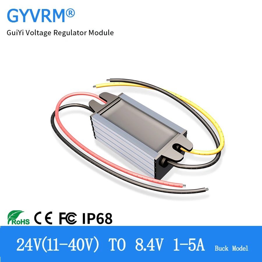 DC-DC 12/24 فولت إلى 8.4 فولت 5A 42 واط تيار مستمر محول طاقة 1A 2A 3A 4A 5A السيارات باك منظم التنحي الجهد وحدة العرض للسيارة #1