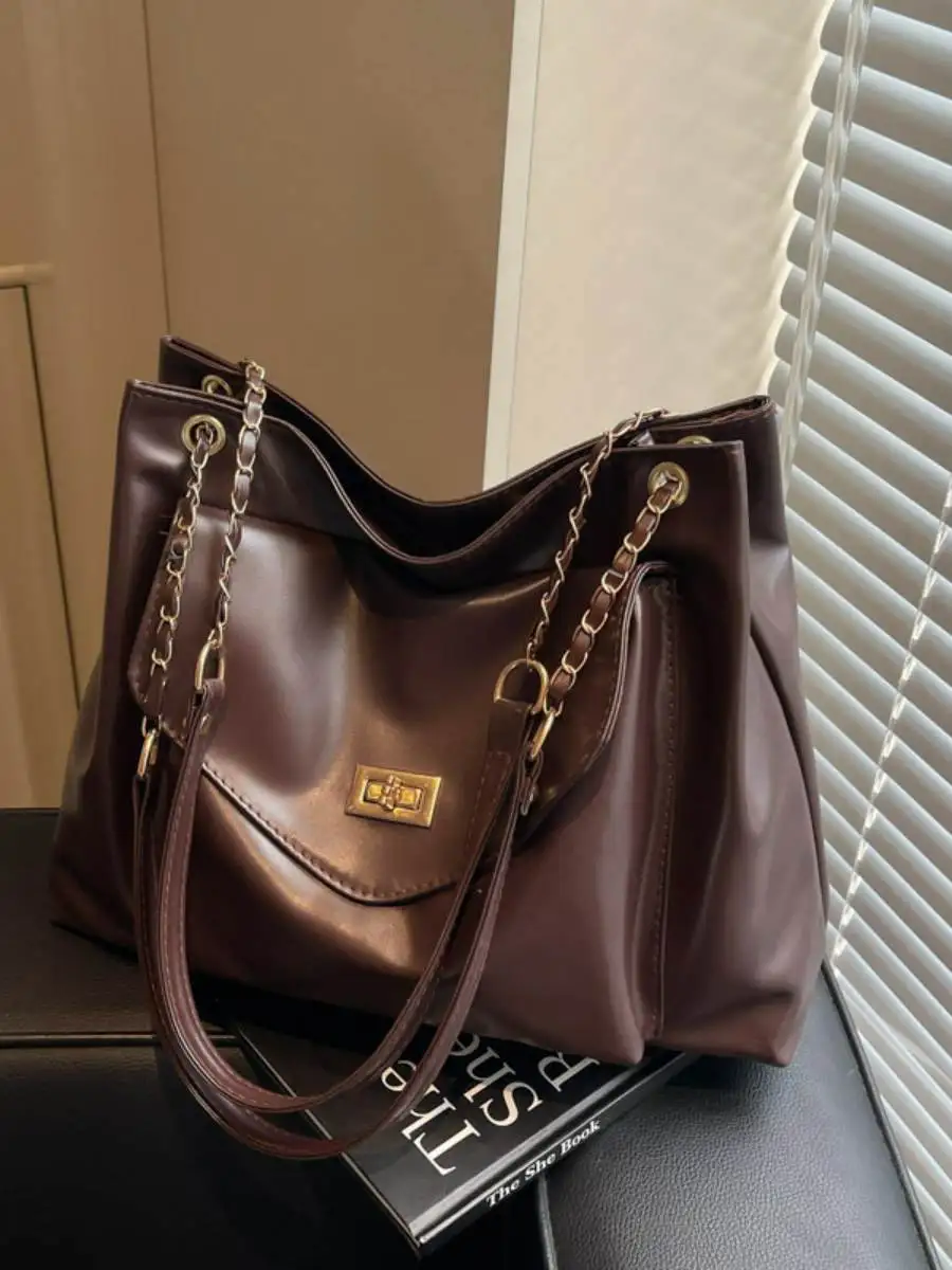 

2024, модная корейская женская сумка-тоут, художественная многоэтажная сумка через плечо на одно плечо