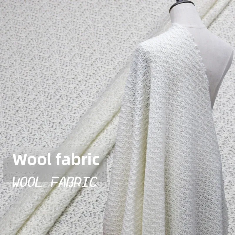 

Шерстяная эластичная трикотажная ткань Осень Зима Сплошной цвет Высокое платье Тренч Мода Мягкая драпировка Diy Шить Оптовая ткань по метрам