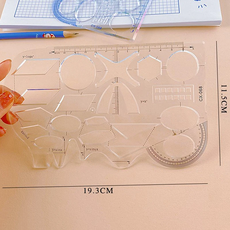 Ellipse Springhall Angle Geometric Drawing Template Circle Maker Drawing Ruler Multifunctional Drawing Ruler
