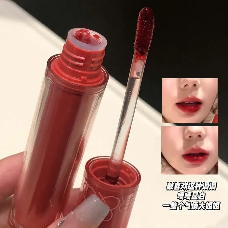 ملمع شفاه بمرآة خفيفة مائية شفافة، ملمع شفاه سادة من الماء دودو