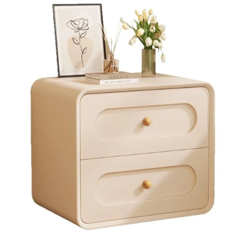 LTT Cream Wind Bedside Table Modern Simple Bedside Storage Cabinet Light Luxury Bedroom Bedside Cabinet