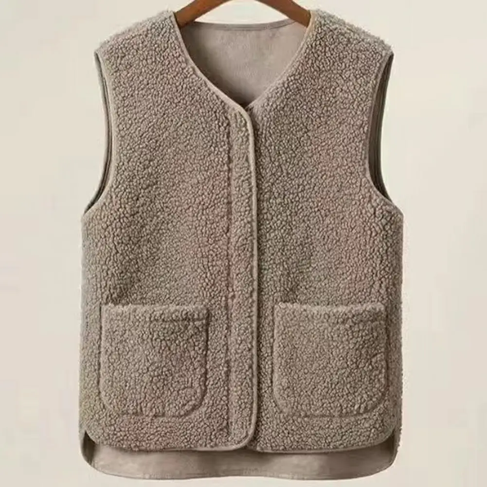 Women Fleece Coat Cozy Sherpa Fleece Vest with Pockets for Women Warm Jacket for Fall Winter Stylish Zip Up for Weather