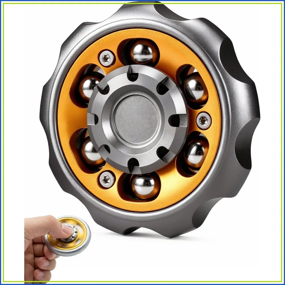 

Metal Spinner Fidget Toy for Adults - Silent Smooth Spinning or Mechanical Sound, Anxiety Stress Relief EDC Desk Toy