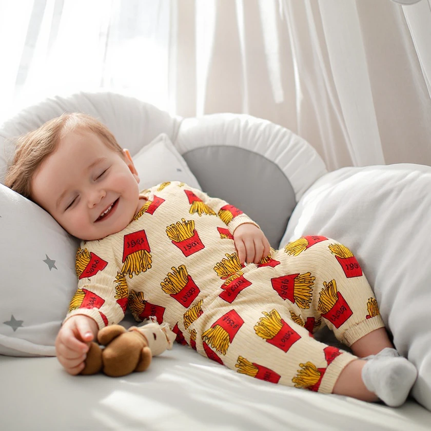 Sanlutoz Cartoon Herbst Nette Baby Jungen Mädchen Kleidung Sets Tier Kleinkinder Kinder Tops + Lange Hosen 2 stücke Baumwolle