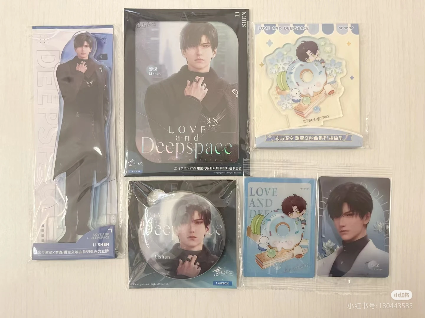 In Stock LAWSON X Love and Deepspace Official Collaboration Merchandise Badge Bookmark Acrylic Stand Postcard Transparent Card