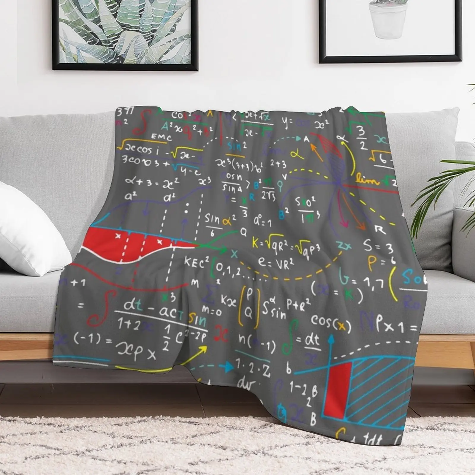 Math Handwritten Throw Blanket