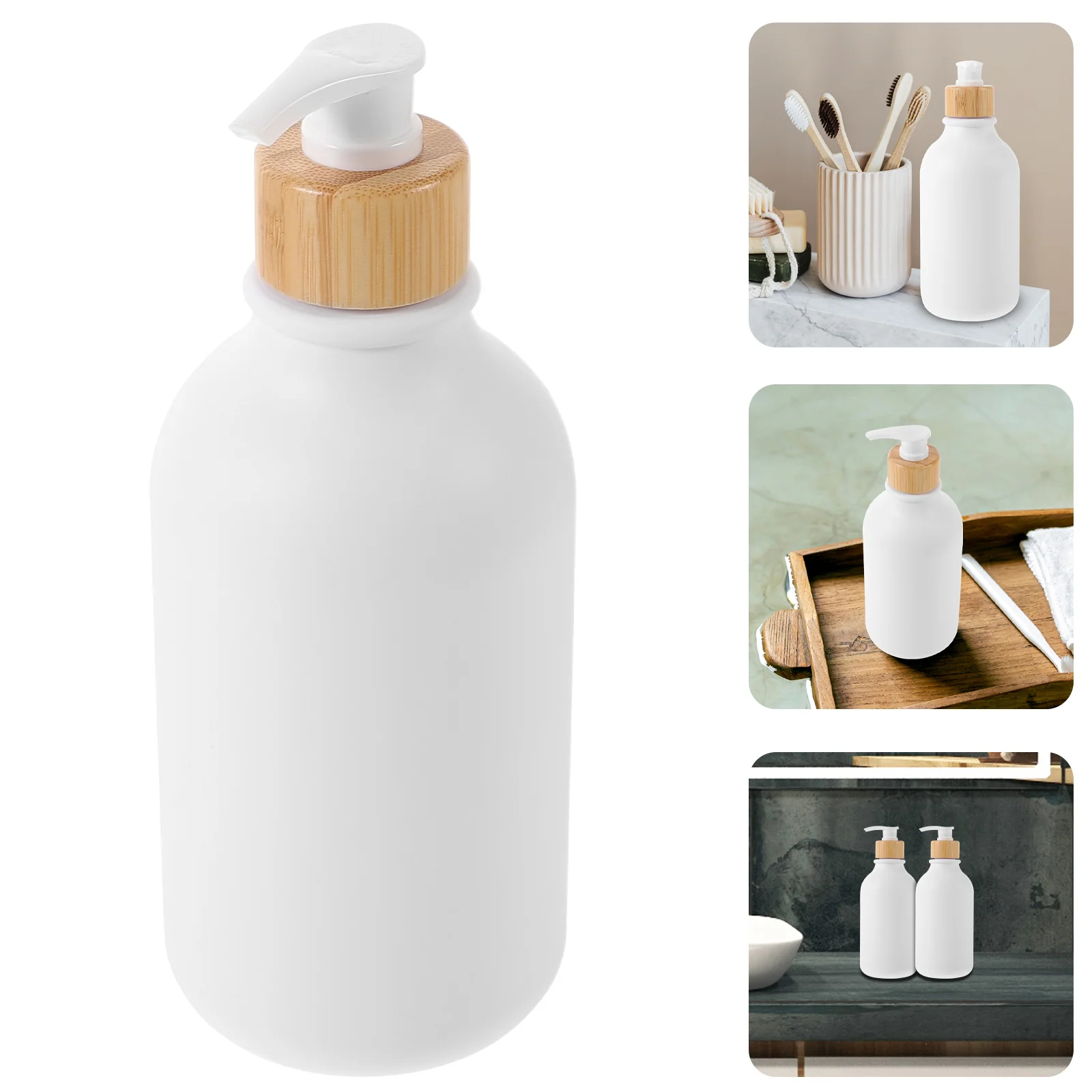 

3pcs Shampoo Bottles Refillable Pump Bottles Reusable Conditioner Bottles Empty Shampoo Dispensers 500ml