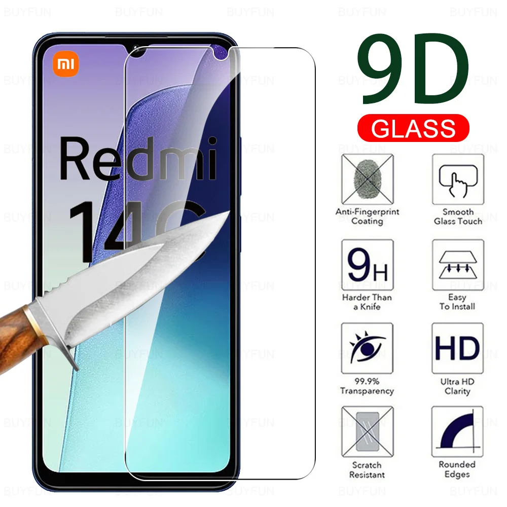 Закаленное стекло 2.5D для Xiaomi Redmi 14C, защитная пленка Readme Redmi Radmi 14 C C14 6,88 дюйма, Redmi14C, 9H, прозрачная защитная пленка для экрана