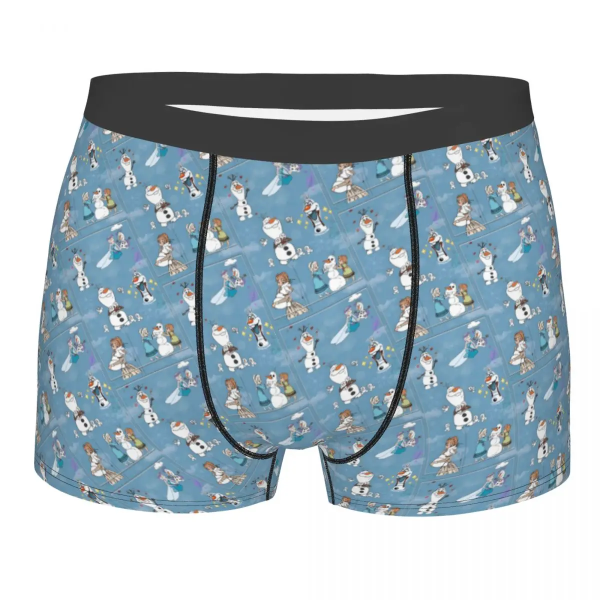 Ropa interior congelada personalizada de dibujos animados para hombre, calzoncillos Boxer elásticos, pantalones cortos, bragas, calzoncillos suaves para hombre