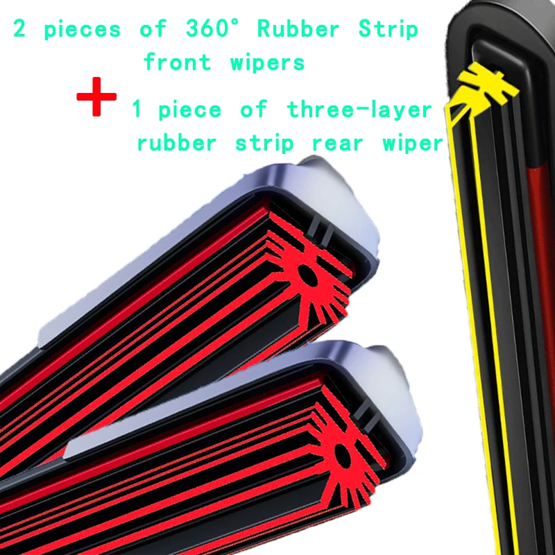 

For BMW X2 F39 2018 2019 2020 2021 2022 Front Wiper Blades Windshield Windscreen Auto Accessories Boneless Frameless Rubber