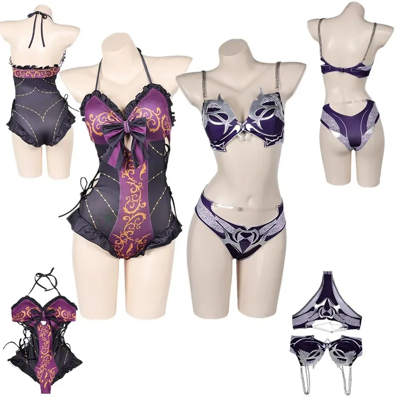 

XT8Bikini Swimsuit Shadowheart Cosplay Costume Game Baldur Gate Swimwear Shorts Fantasy Outfits Halloween Carnival Party SuXT6@!