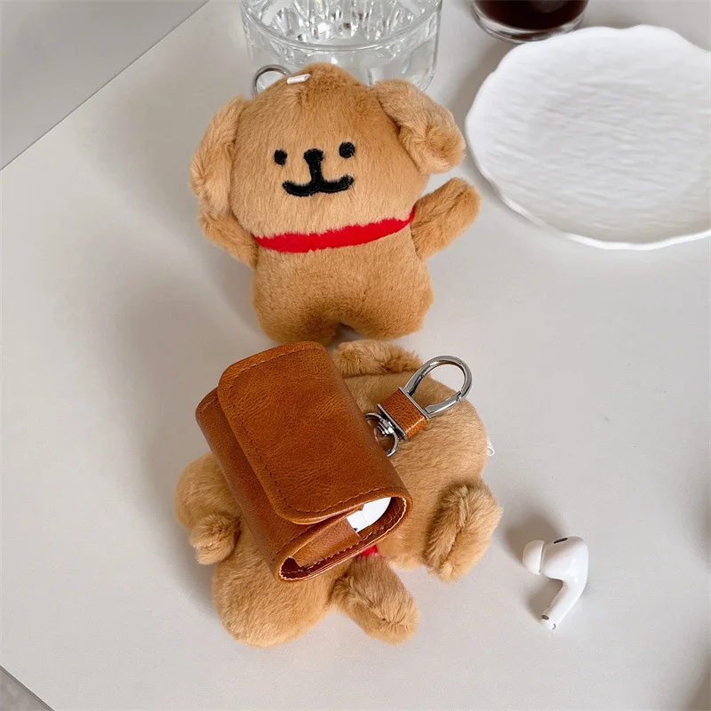 

Cute Plush Line Puppy Furry Earphone Case for Airpods Pro3 1/2 3 4 Pro2 Pro Bluetooth Headphone Charging Box Protective Cover