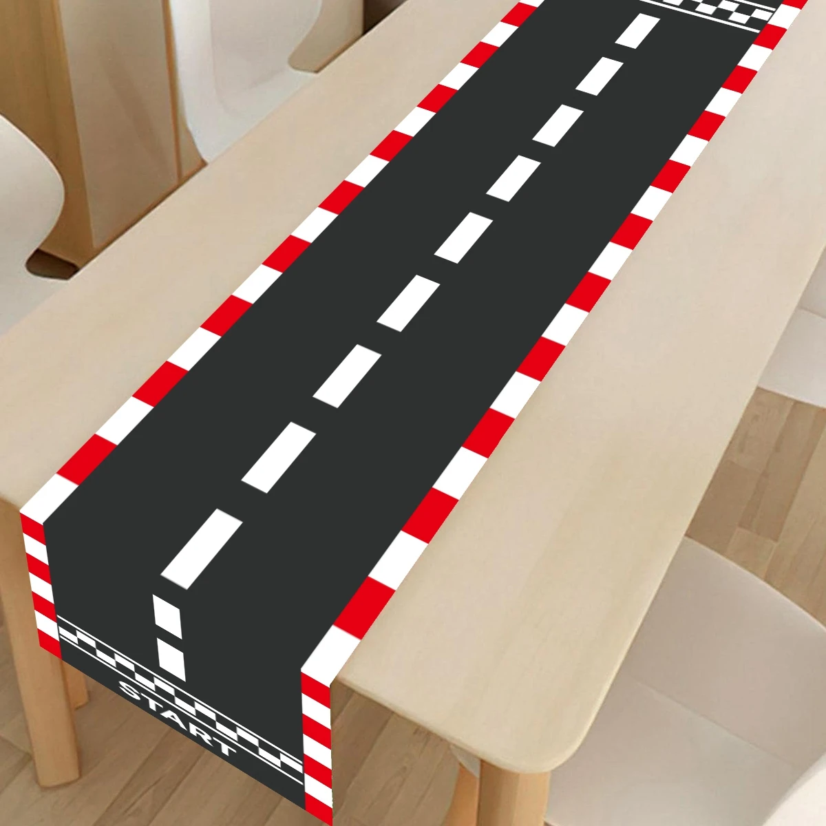 Racing Car Birthday Party Supplies Checkered Tablecloth Racetrack Table Runner Table Covers Boy Race Car Themed Party Decoration