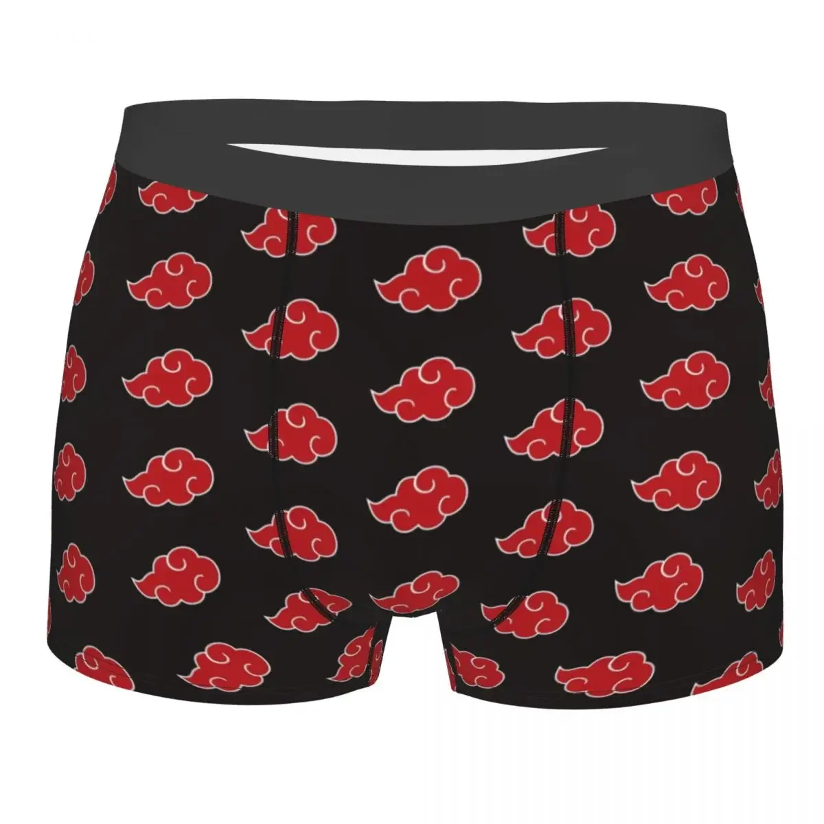 Japanese Symbol Red Cloud Underwear Printed Customized Akatsuki Neji Konoha Sasuke Boxer Briefs Shorts Panties Soft Underpants