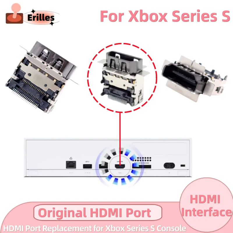 Remplacement de Port HDMI d'origine pour Console Xbox série S, accessoires de jeu, 1 pièce