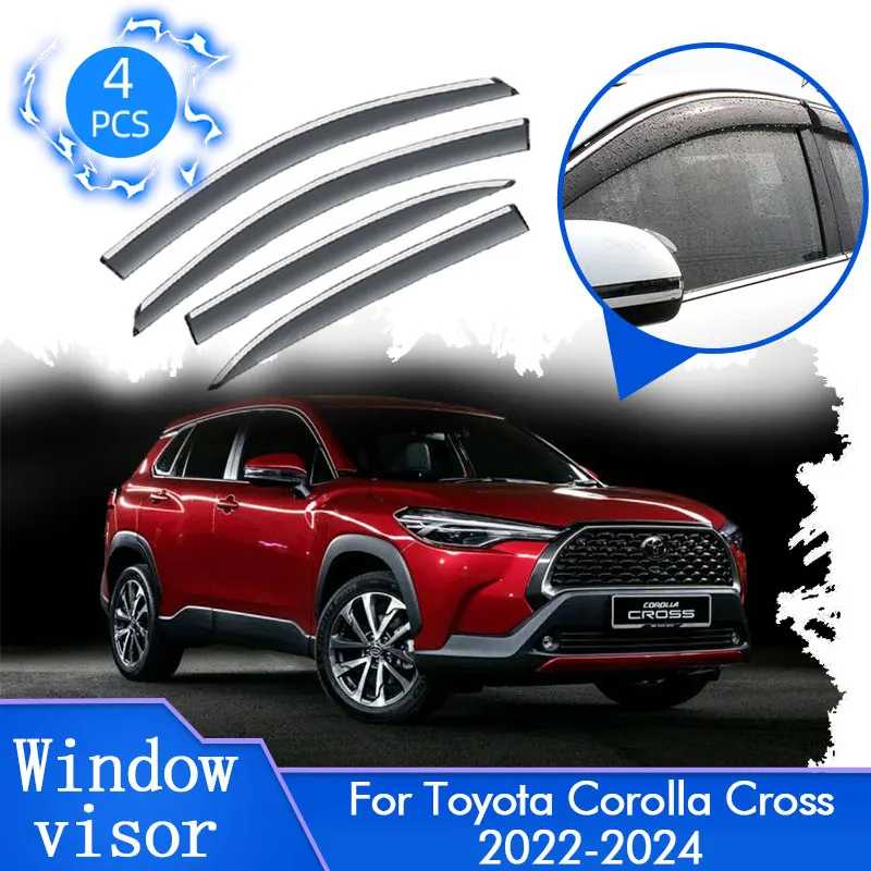 

Windshield For Toyota Corolla Cross XG10 XLE Hybrid 2022 2023 2024 Window Visor Rain Sun Deflectors Awning Guards Accessories