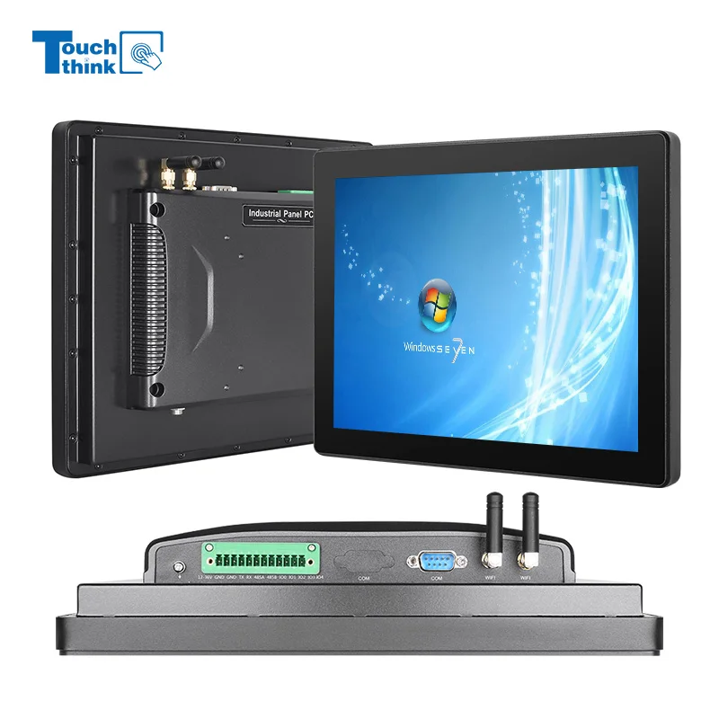 

12/10/7 Inch Fanless Industrial PC Case Integrated Front Panel IP65 Capacitive Touchscreen Compatible I3 I5 I7 Embedded Panel Pc