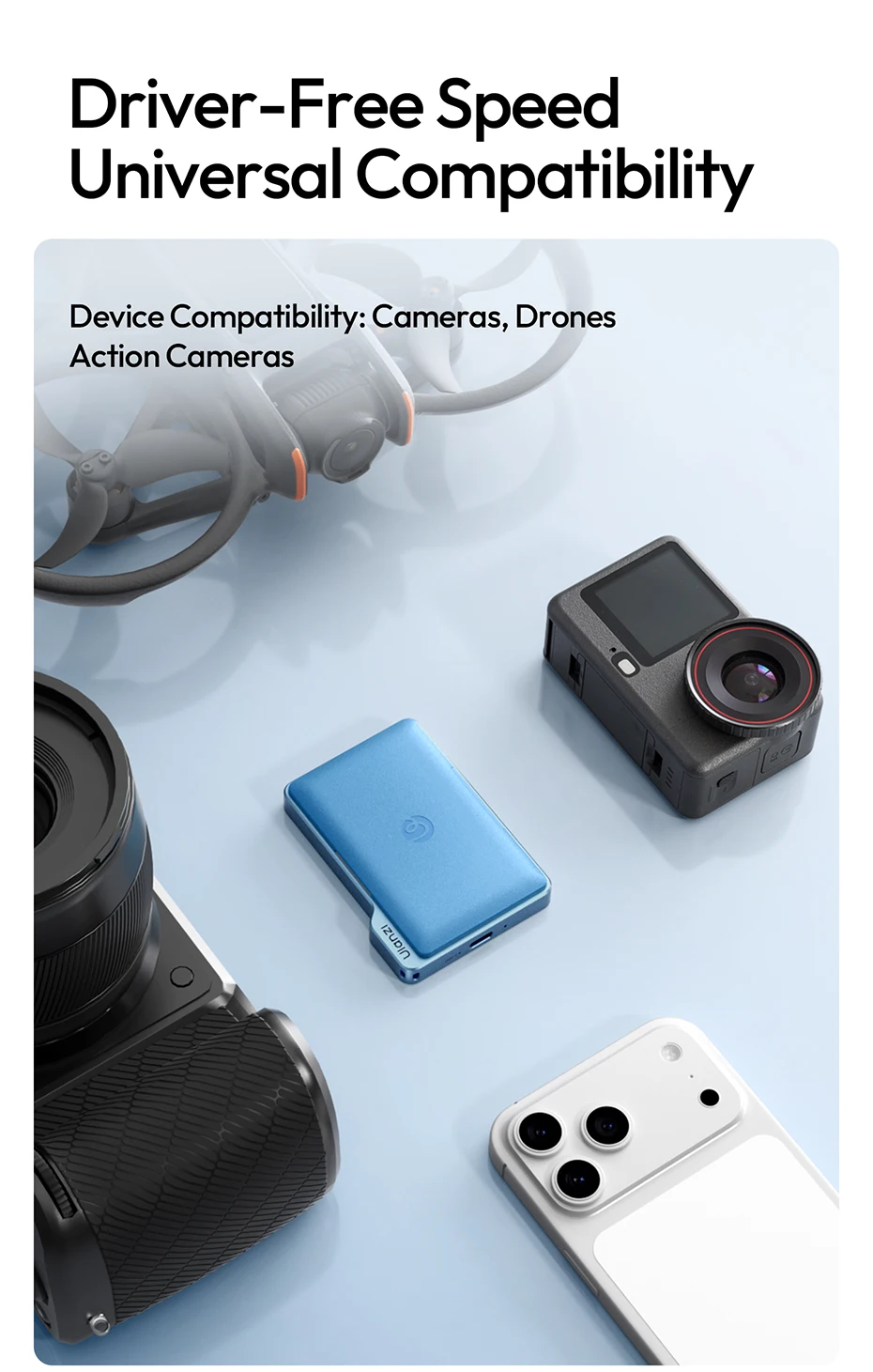 Ulanzi DC01 2-in-1 Tragbares Speicherkarten-Etui Dual-Slot Simultan-Kartenleser für Kamera Smartphone für Fotografie – Detail 16