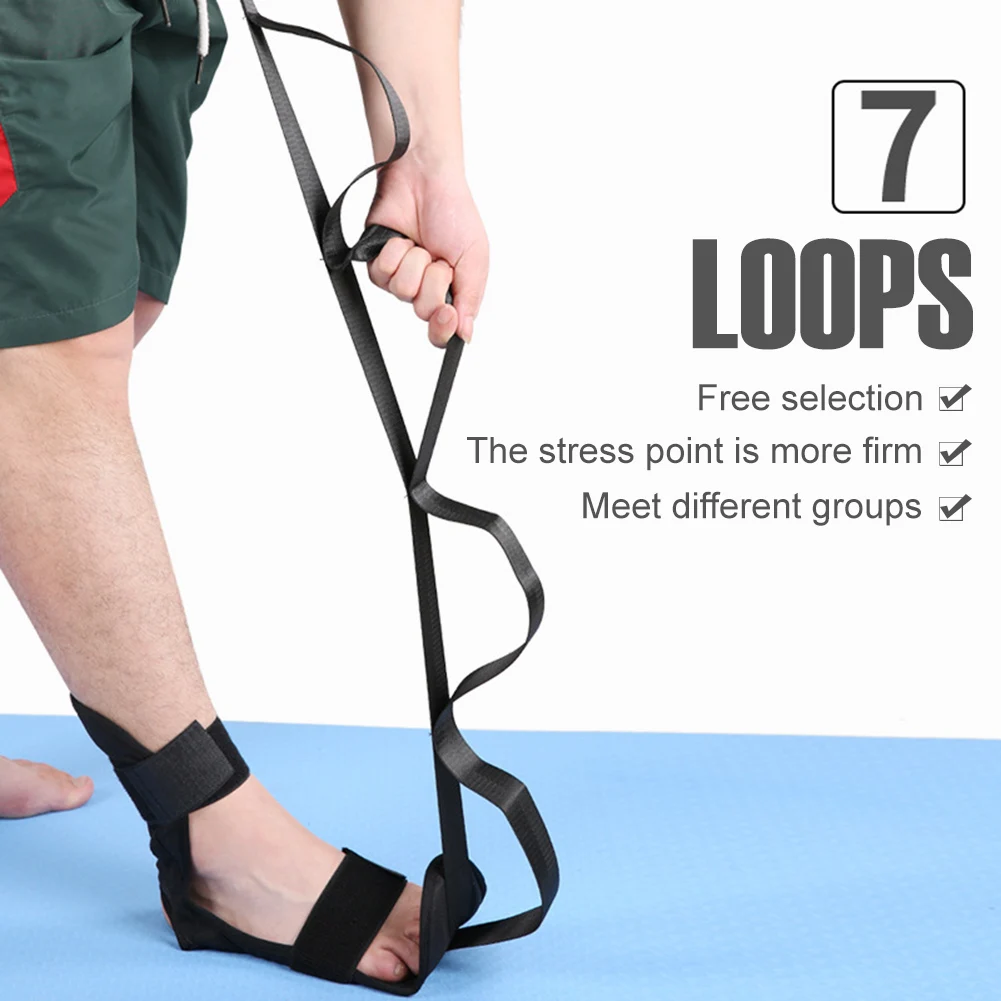 110cm Legs Fascia Stretcher Finally Flexible Again Yoga Strap Belt Foot Stretching Band Ballet Ligament Stretching Leg Stretcher