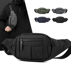 New Men Outdoor Sports Waist Bag Travel Fanny Pack Waterproof Shoulder Belt Bag Male Messenger Bags Teenager Small Chest Bag