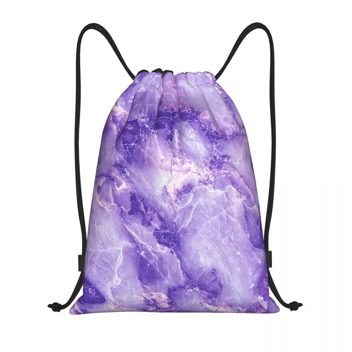 

MARBLE - PURPLE Backpacks Casual Drawstring Bundle Pocket Sports Bag Book Bags for Man Woman School