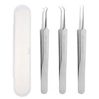 3pcs Blackhead Needle Stainless Steel No. 5 Cell Pimples Clip Tweezers Ultra-fine Acne Needle Removal Face Health Beauty Tools