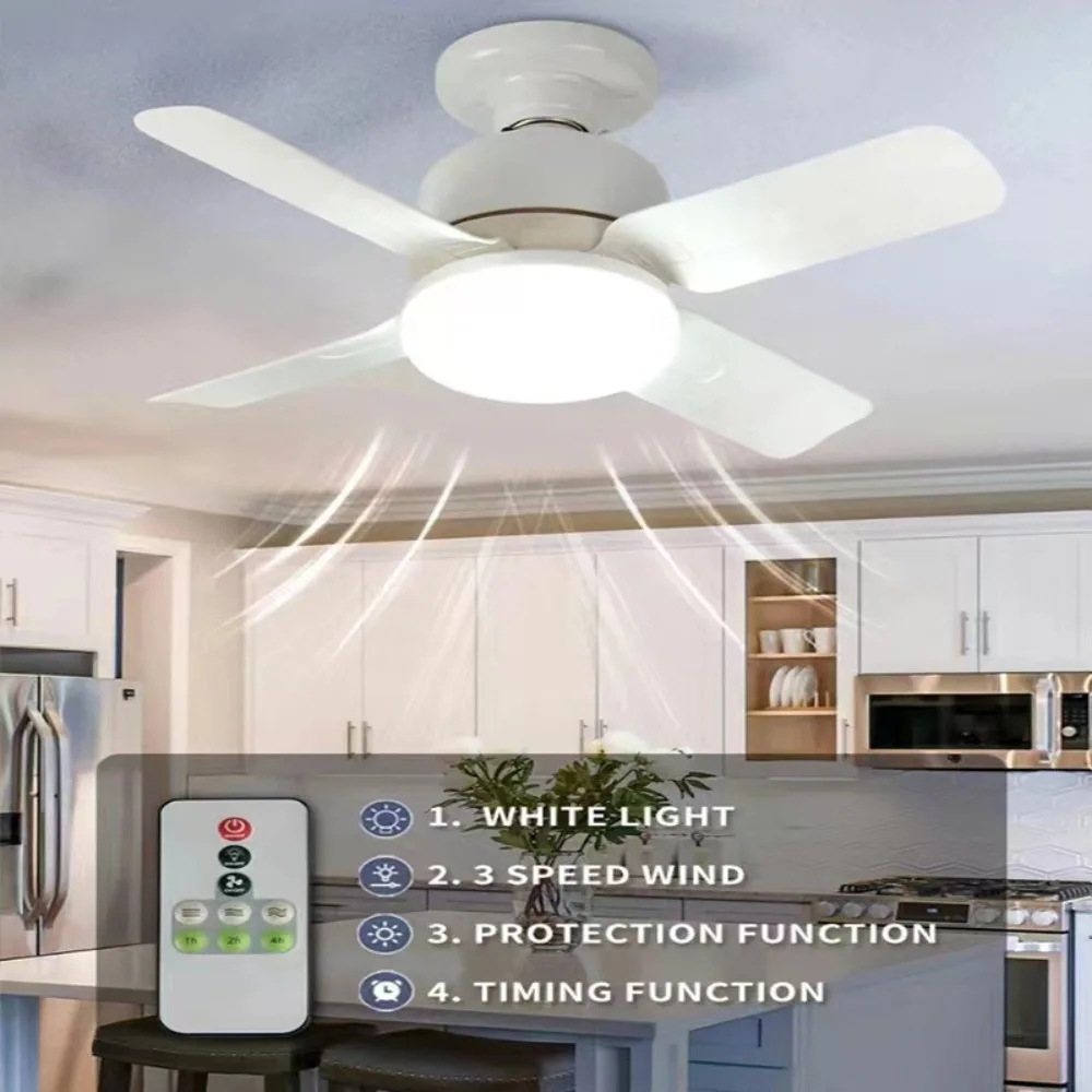 

with Lights E27 Socket Ceiling Fan Dimmable 14W Ceiling Fan Light Eye Protection with Remote Control Wireless Fans Lighting