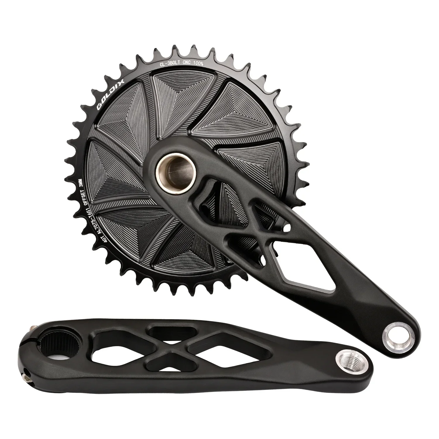 AliExpress NONE GOLDIX MTB Bicycle Crankset 165/170/175mm 3mm Offset 3Bolt Direct Mount Narrow-wide Chainring 34-42T High intensity 10/11/12S