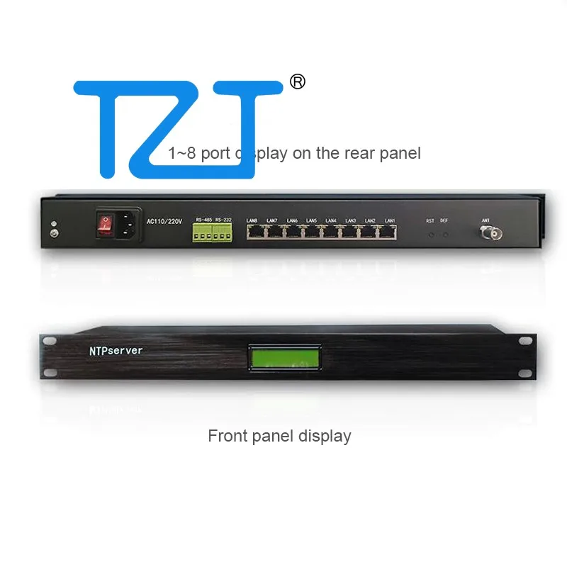 TZT MA-802/GB NTP خادم شبكة الوقت الخادم ث/2/3/4/5/6/7/8 منفذ إيثرنت 30 متر/98.4FT كابل هوائي لنظام تحديد المواقع Beidou