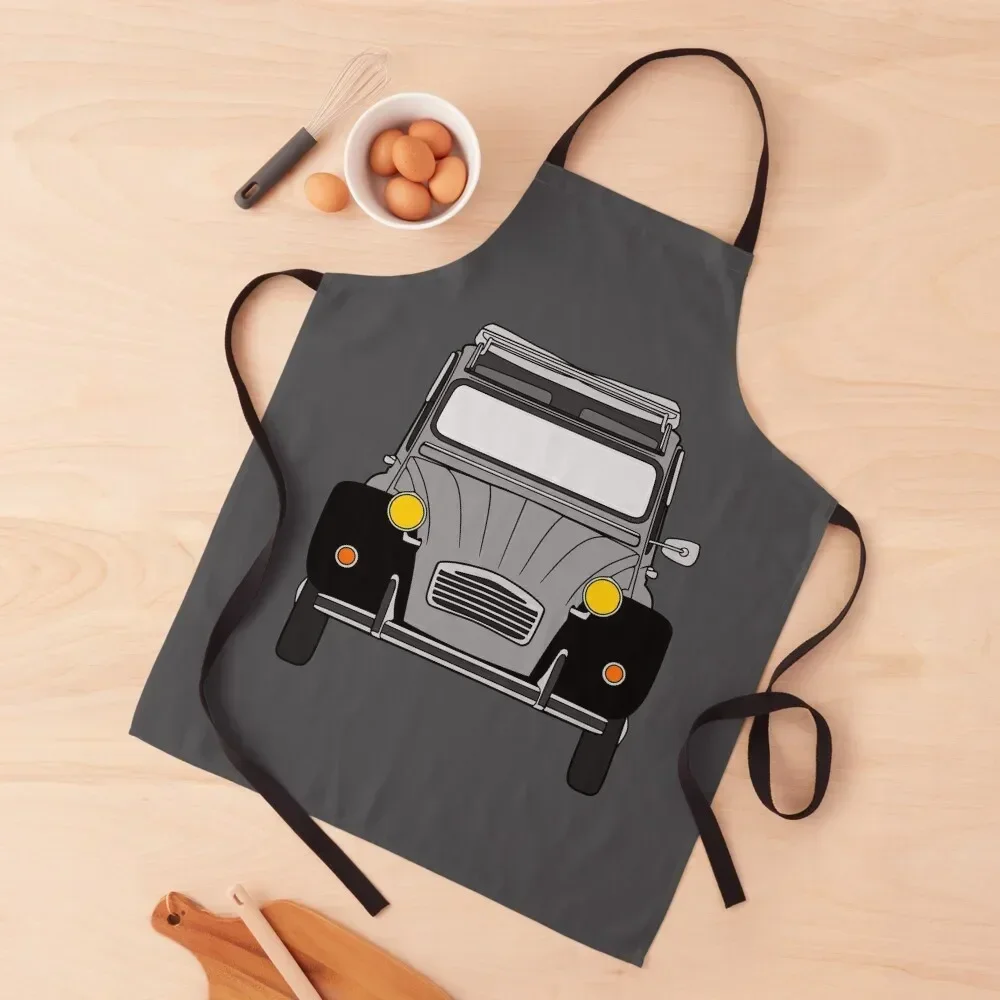 

Citroen 2CV gray black color Apron Costume Waiter barber uniform Kitchen Things Christmas gift Apron