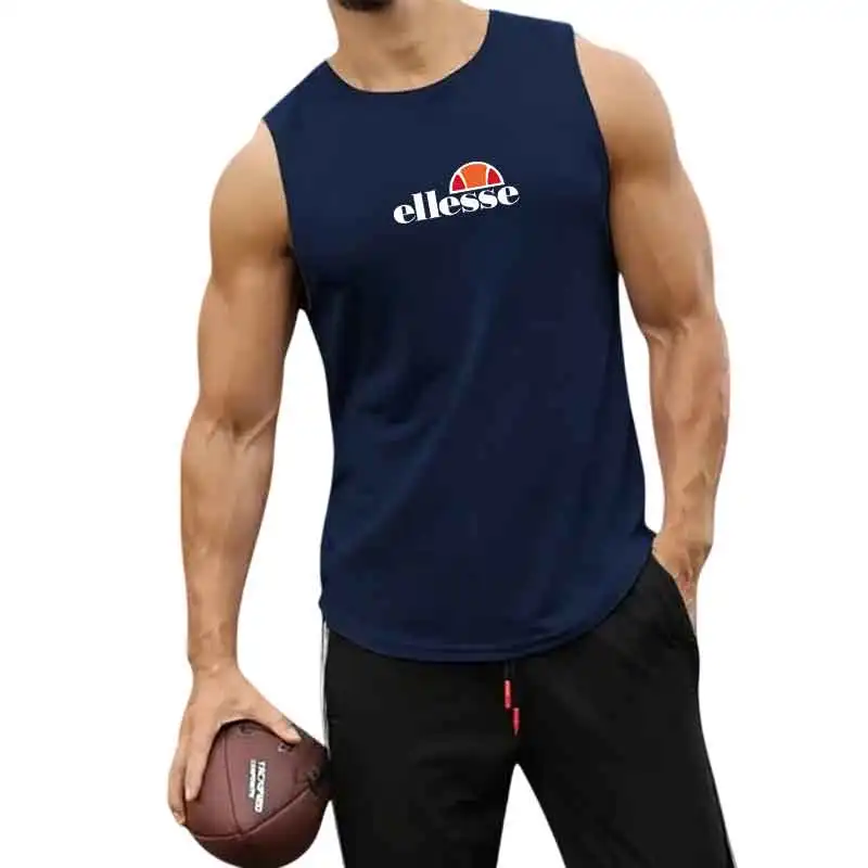 Men's Fitness Tank Top Fashion Gym T-shirt Hawaiian Beach Surf Sleeveless Vest Summer Casual Sports