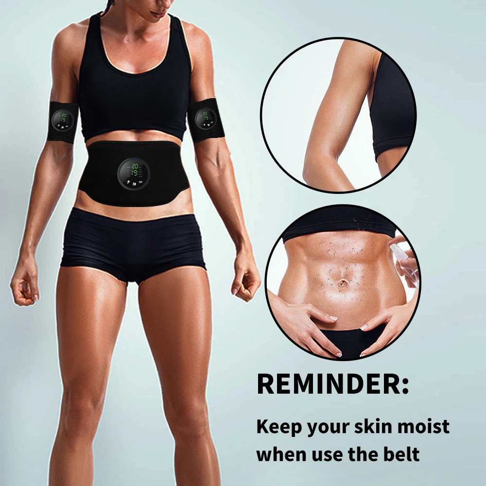 Устройство для фитнеса и тренировок для домашнего использования, стимулятор мышц пресса, электрический пояс для сжигания жира Ems, тренажер для мышц живота, тонизирующий пояс для похудения
