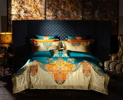 Golden Embroidery Patchwork Duvet Cover Set Luxury Royal Bedding Set 4/6/10Pcs Comforter Cover Bed Sheet Bedspread Pillowcases