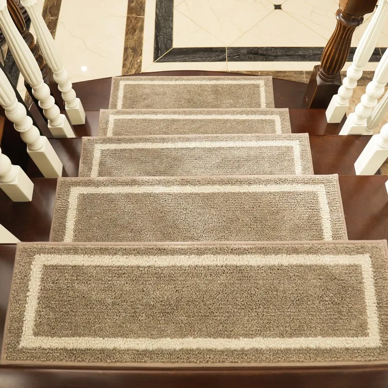 Soft Stair Treads Non-Slip Carpet Mat 28inX9in Indoor Stair Runners for Wooden Steps,Stair Rugs for Kids and Dogs