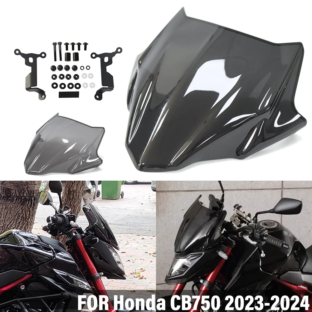 

Переднее ветровое стекло для гонок на мотоциклах для HONDA CB 750 HORNET 2023-2024, ветровой дефлектор, аксессуары для обтекателя лобового стекла