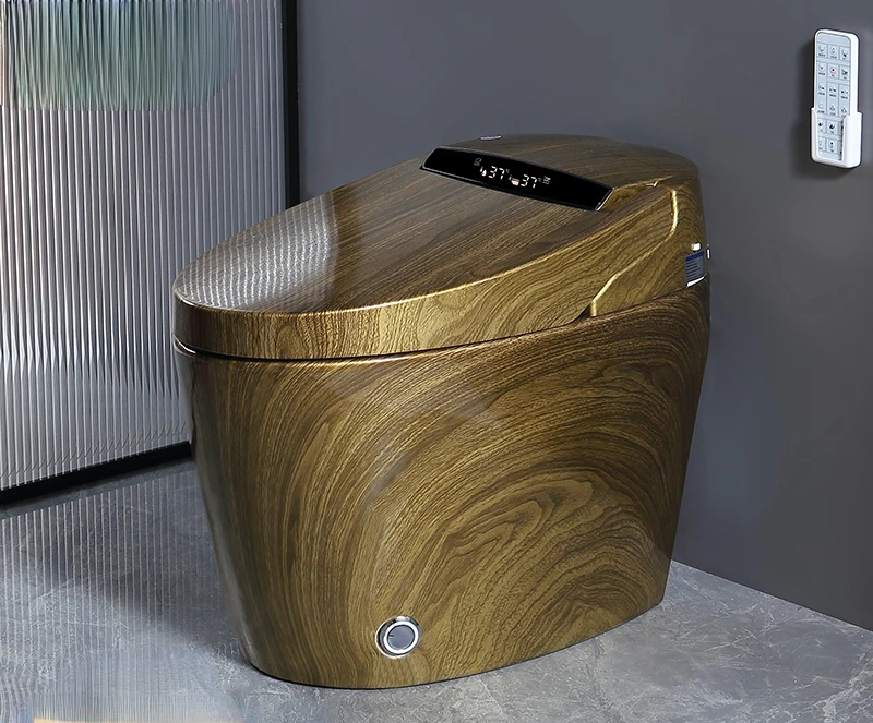 New Wood Grain Smart Toilet Integrated Automatic Waterless Pressure Limit Remote Control Electric Voice Toilet Color