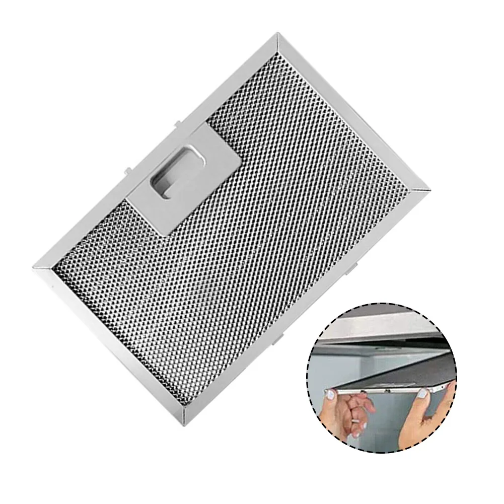 1PC Silver Cooker Hood ตัวกรองตาข่ายโลหะ EXTRACTOR Vent FILTER KITCHEN Hood กรองน้ํามันติดตั้งง่าย 181x503x9 มม.