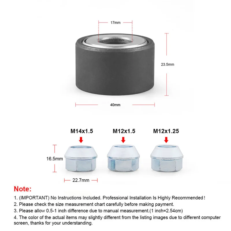 Wheel Stud Installer Tool Wheel Bolt Installer 3/4Inch Hex Wheel Lug Nuts 12X1.5, 12X1.25,14X1.5 For Most Car/Light-Duty