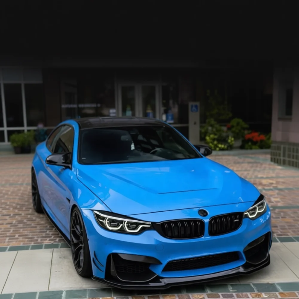 Front Bumper Spoiler For BMW 3 4 Series M3 M4 F80 F82 F83 Carbon Fiber Style Body Kit Tuning Front Chin Guard Protector