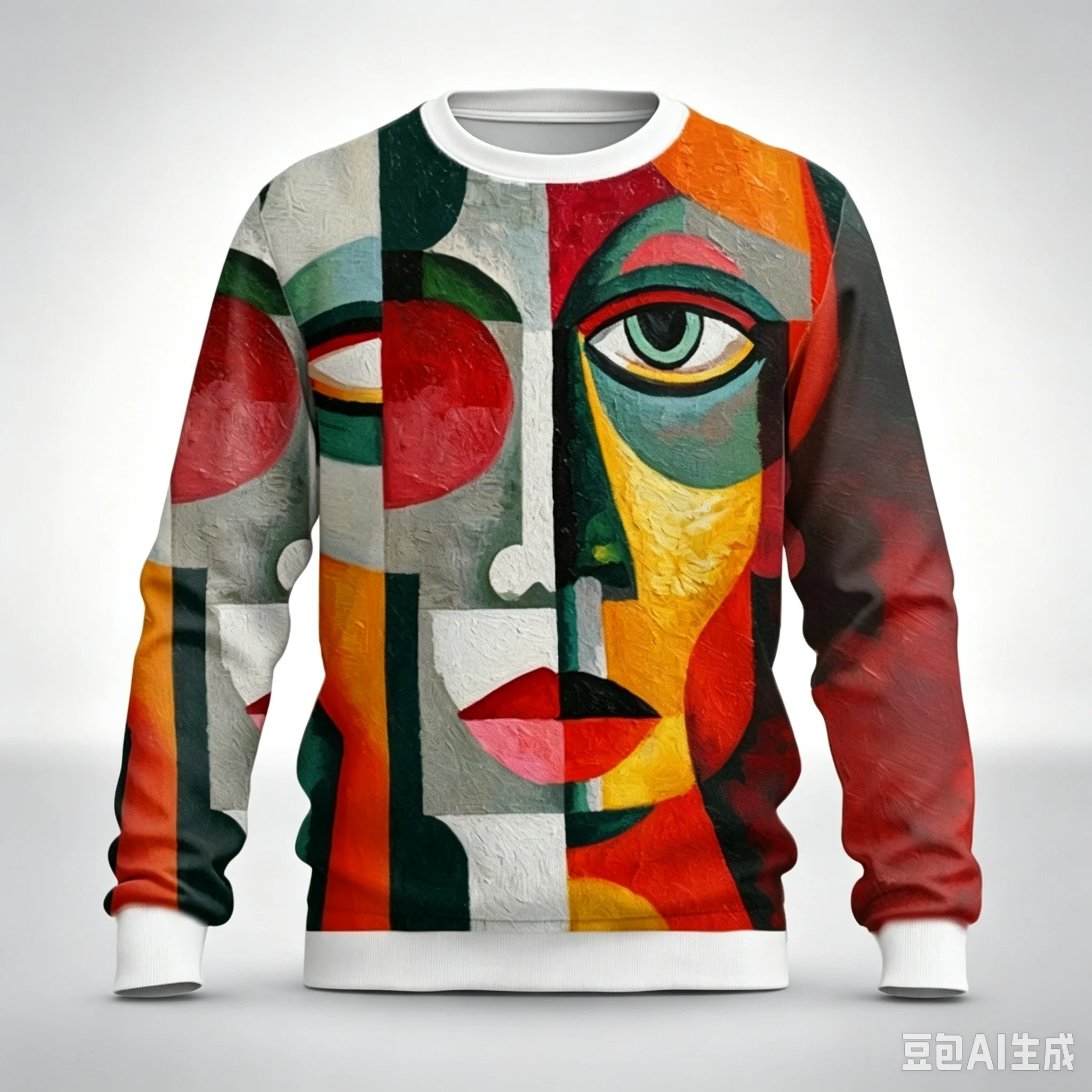 3D Printed Abstract Geometry Sweatshirt For Men Colorful Pattern Pullover Casual Loose O-Neck Long Sleeve Hoodies Unisex Tops